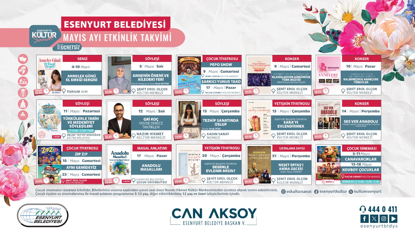 2026 MAYIS AYI ETKİNLİK TAKVİMİ