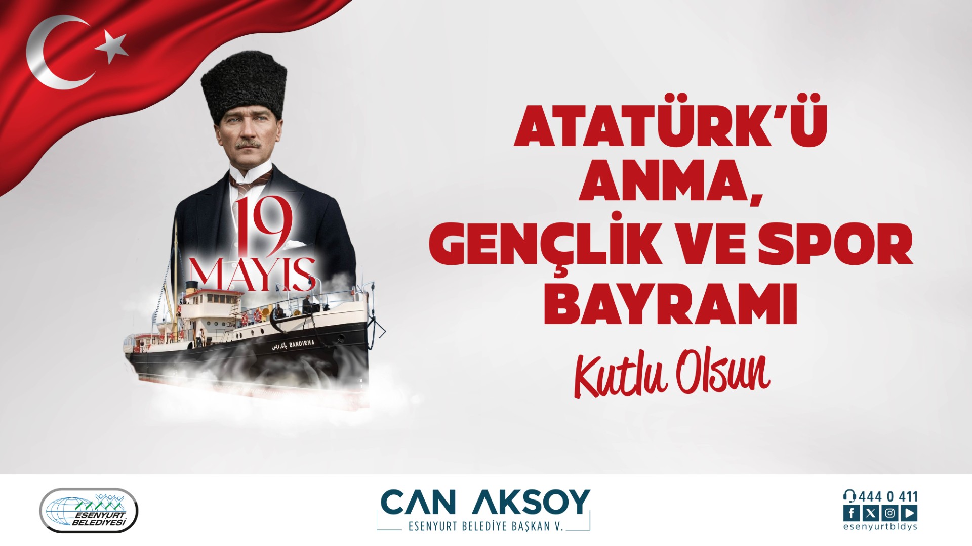 Atatürk'ü Anma, Gençlik ve Spor Bayramı Kutlu Olsun 