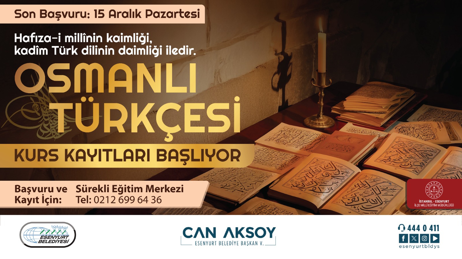 Osmanlı Türkçesi Kurs Kayıtları Başlıyor